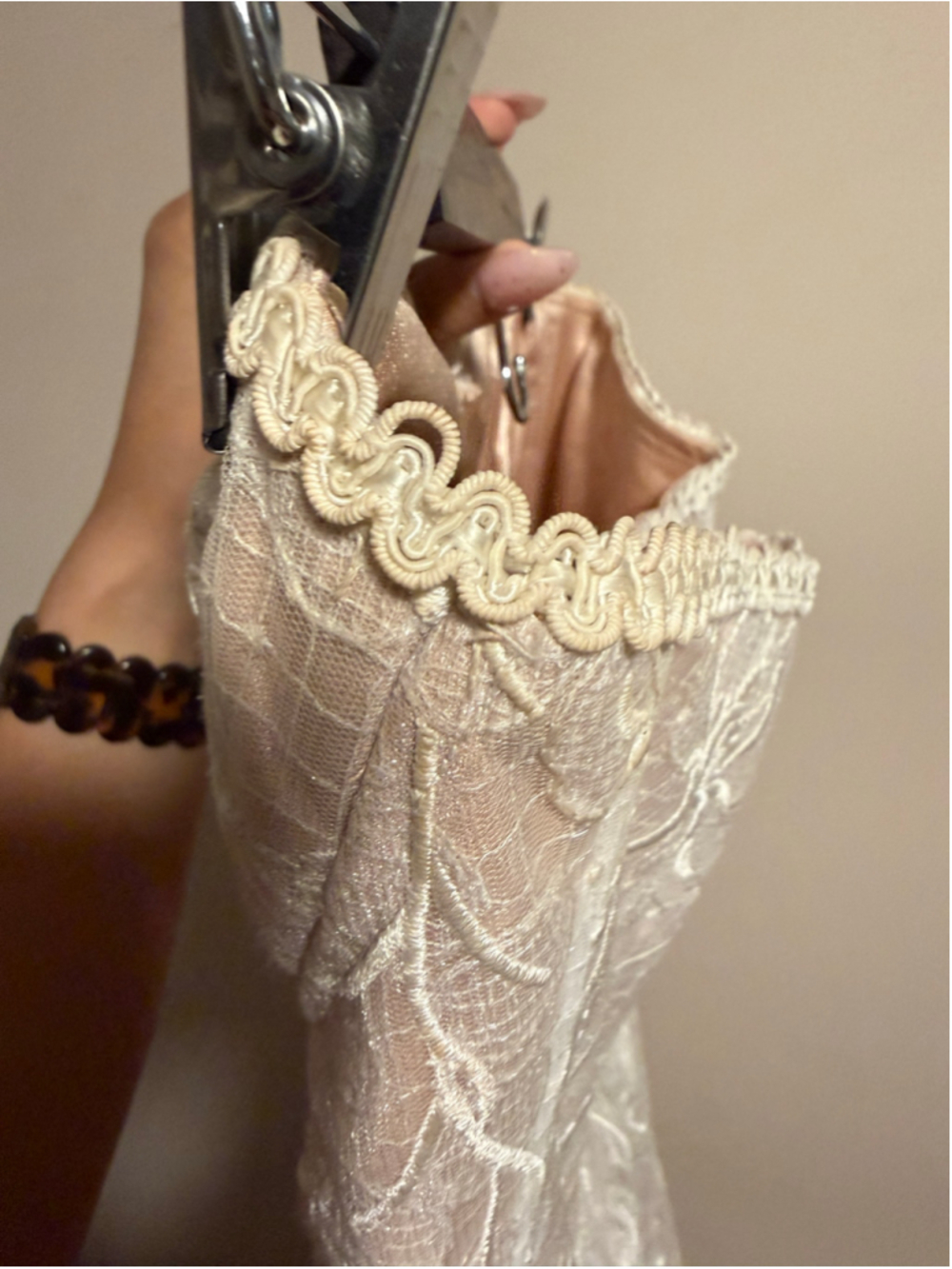 Nadine Merabi Olivia Dress White Bridal Strapless- Size Small - Picture 7 of 12